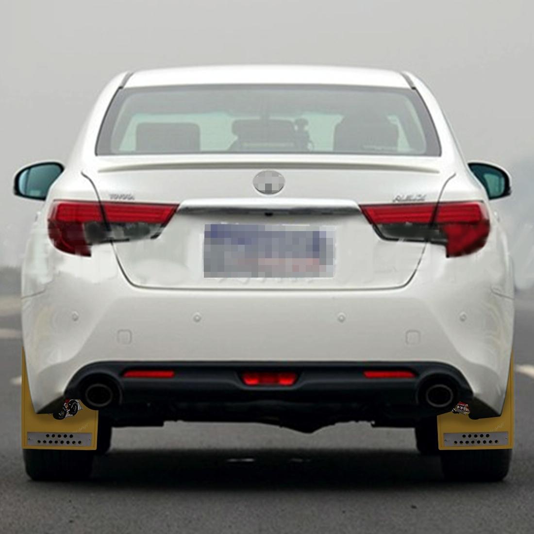 Premium Heavy Duty Molded Splash Front And Rear Mud Flaps Fender Guard Medium Size Random Pattern Delivery - Red