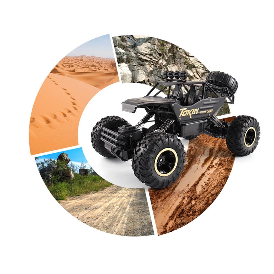 37cm Remote Control Bigfoot Climbing Car - 1 12 Alloy 4wd Cross-country Toy - Red