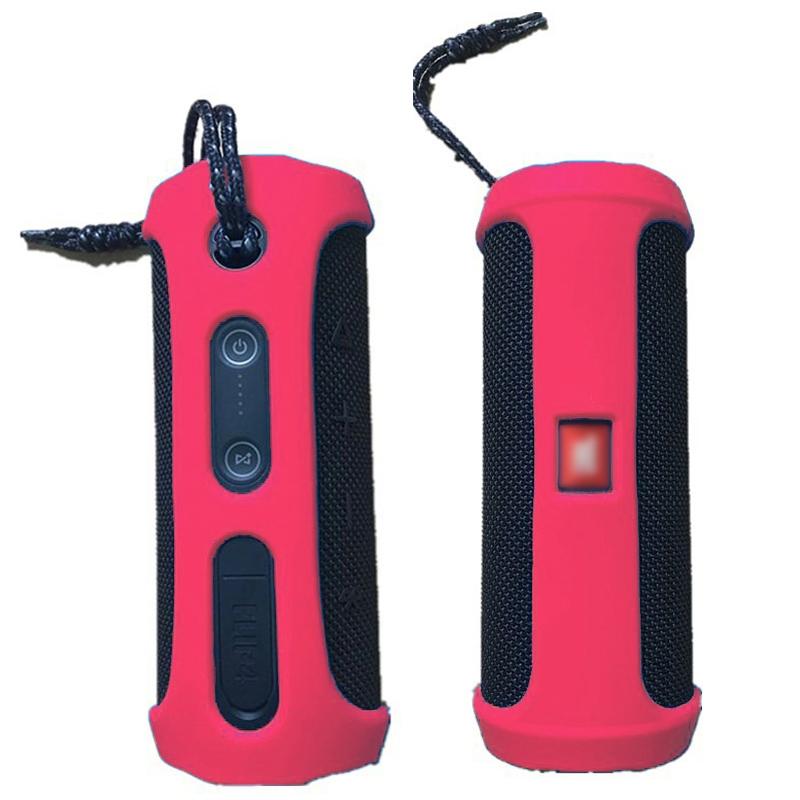 Protective Case for Jbl Flip4 Bluetooth Speaker - Portable Silica Gel - Red