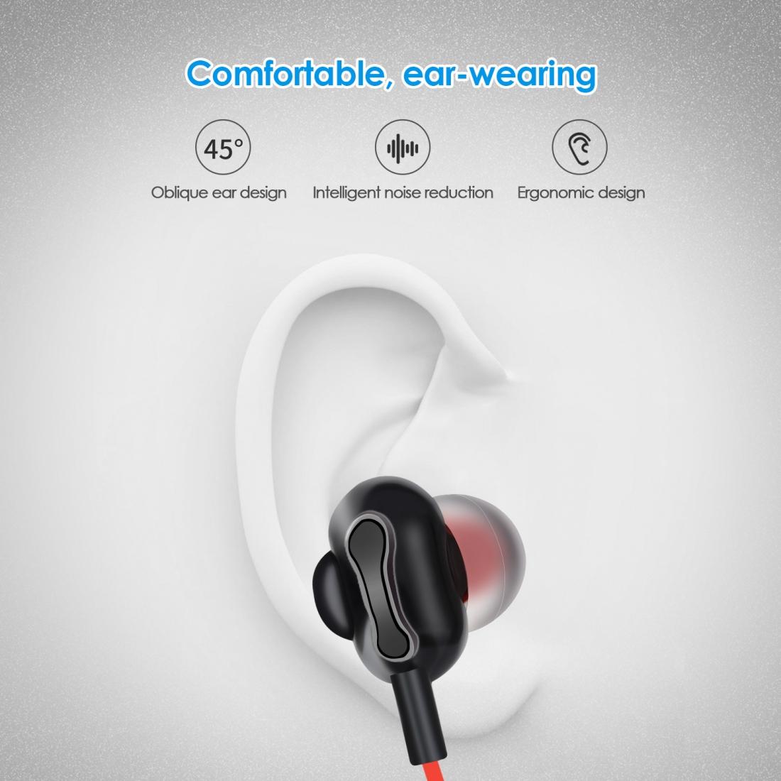 Wireless Bluetooth Earphones with High-fidelity Mic - 5.0 - Red