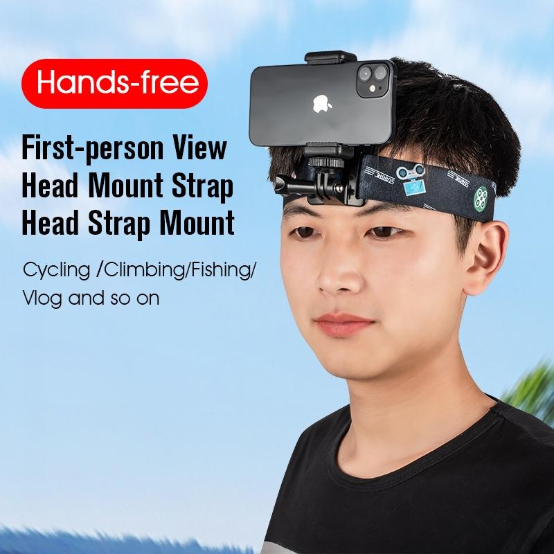 Universal Action Camera Head Strap Mount - Red