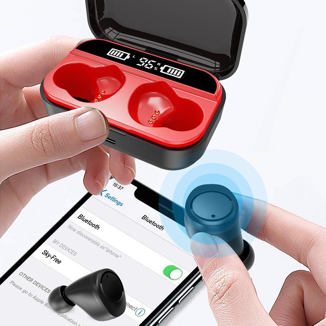 Wireless Stereo Headset with Charging Case and Digital Display - X5 Tws Bluetooth V5.0