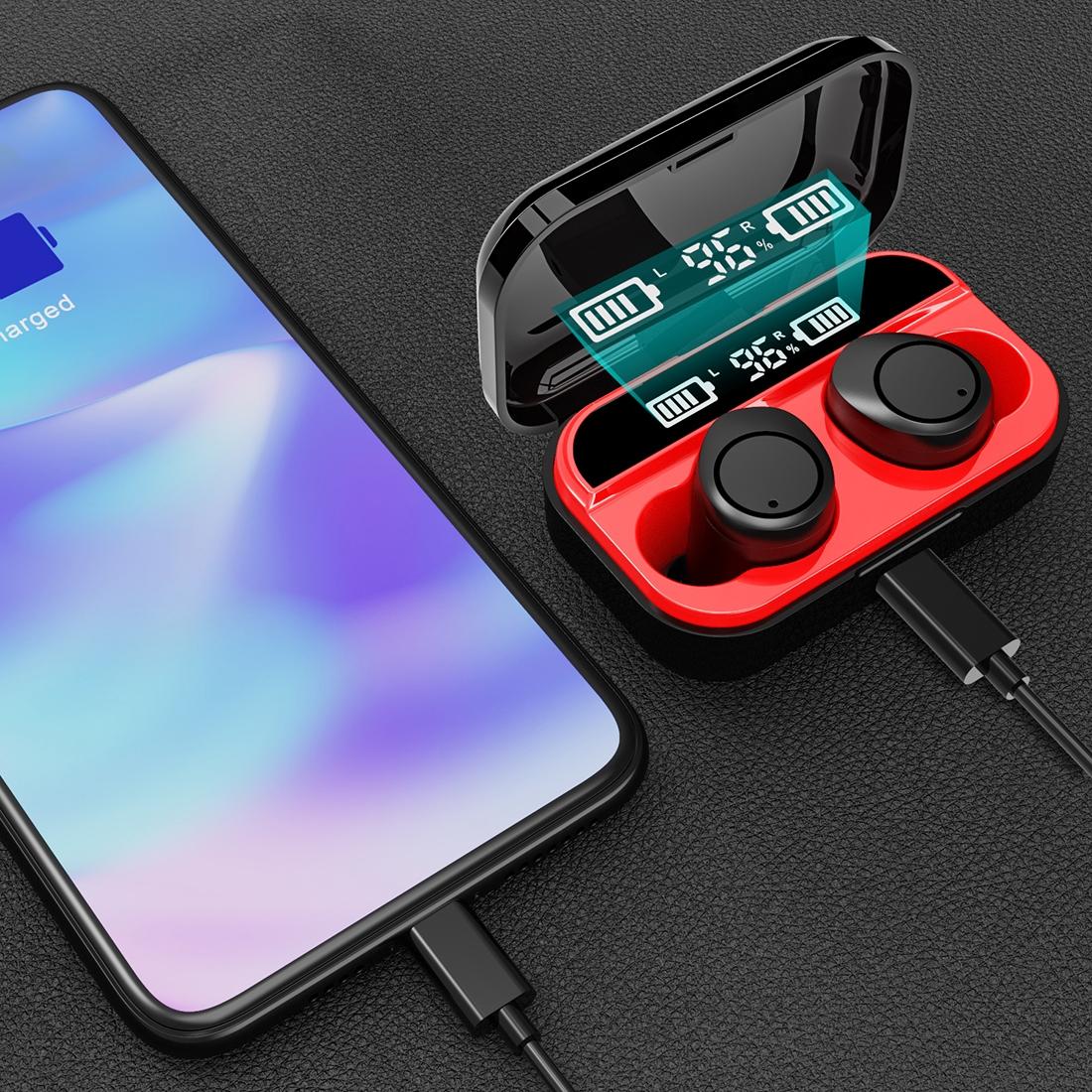 Wireless Stereo Headset with Charging Case and Digital Display - X5 Tws Bluetooth V5.0