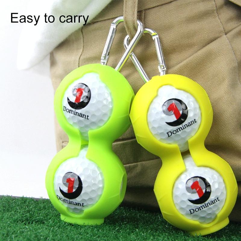 2-pack Golf Silicone Double-ball Protection Sleeves - Rose Red