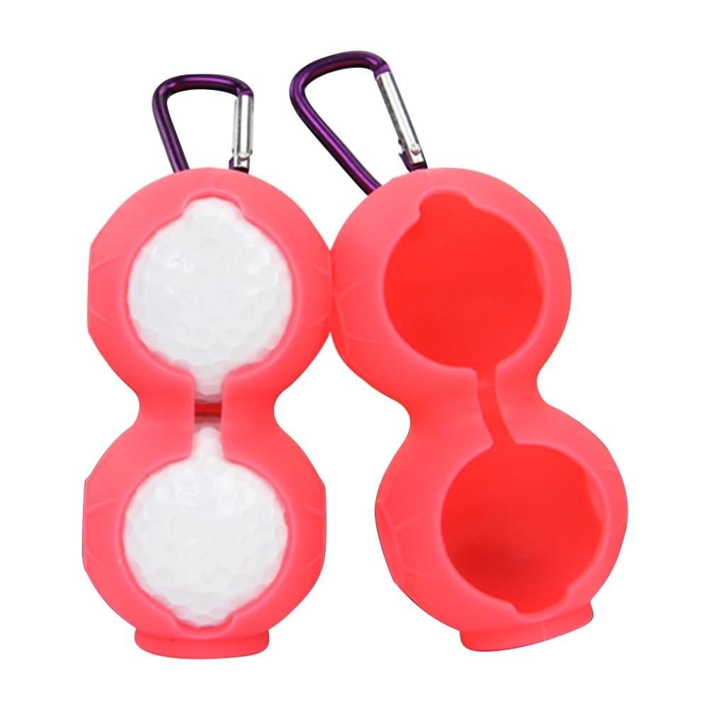 2-pack Golf Silicone Double-ball Protection Sleeves - Rose Red