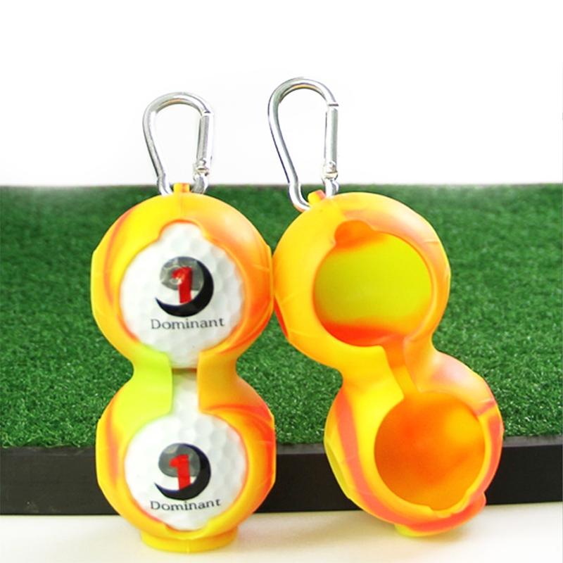2-pack Golf Silicone Double-ball Protection Sleeves - Rose Red