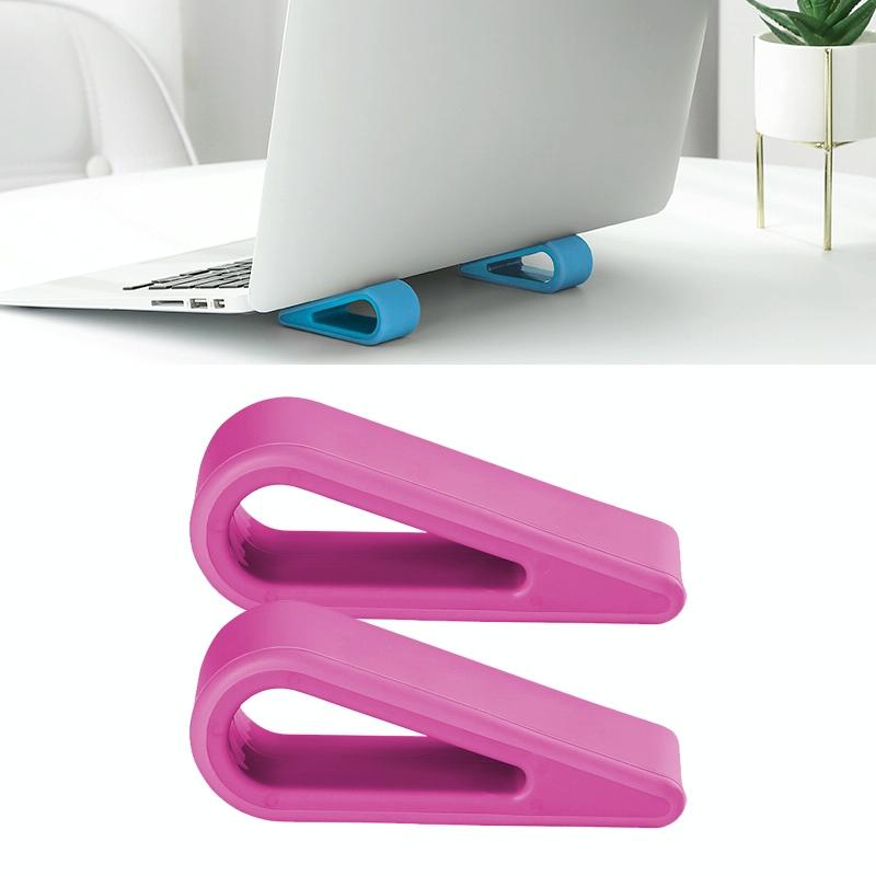 Adjustable Notebook Stand for Improved Cooling and Comfort - Rose Red