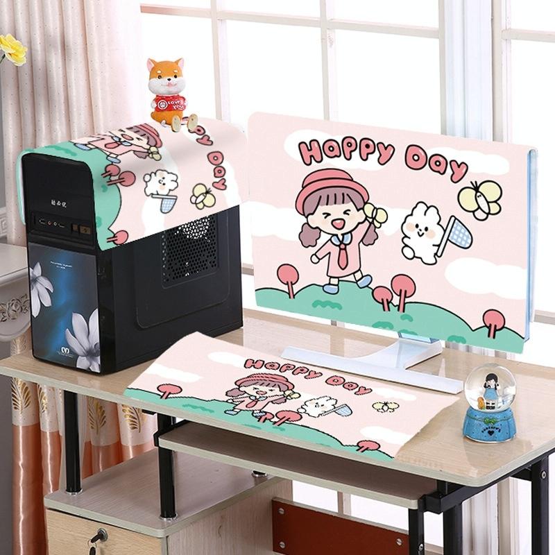 32 Inch Dust-proof Cover for Desktop Computer Lcd Monitor - Heart Rabbit