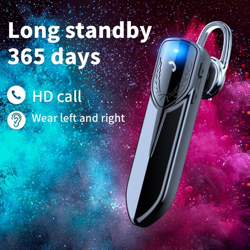 Bluetooth Earphone with Cvc Noise Reduction - Unilateral Design - Silver