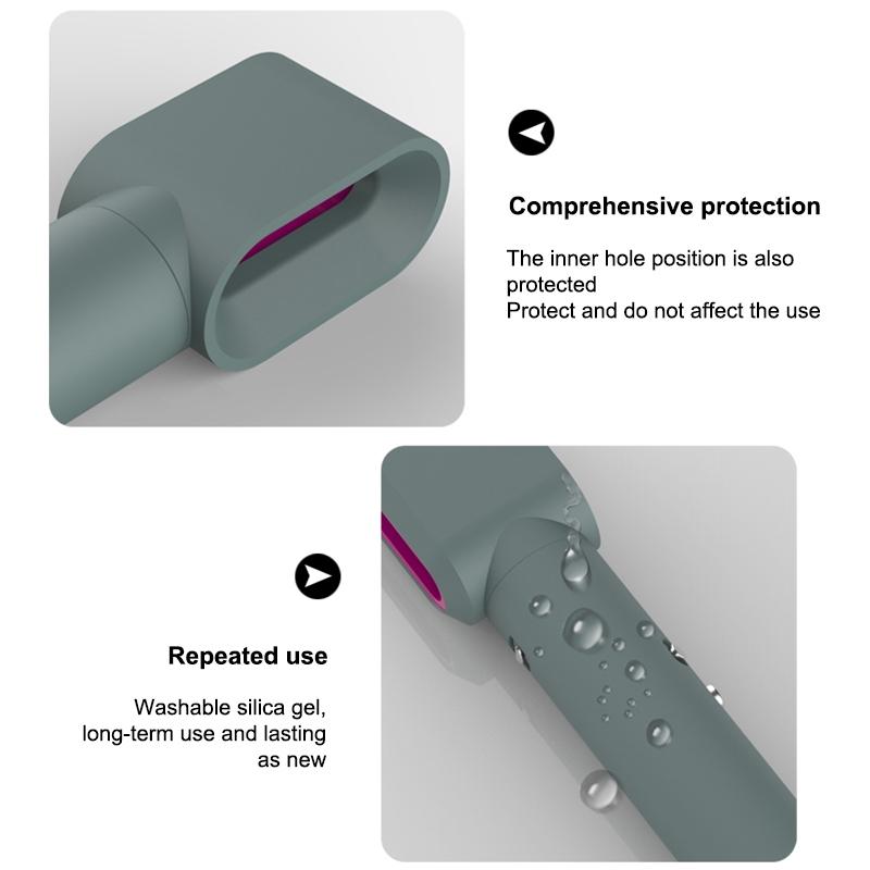 Shockproof Silicone Case For Airwrap Hair Dryer - Silver