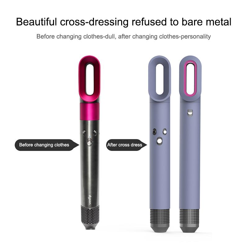 Shockproof Silicone Case For Airwrap Hair Dryer - Silver