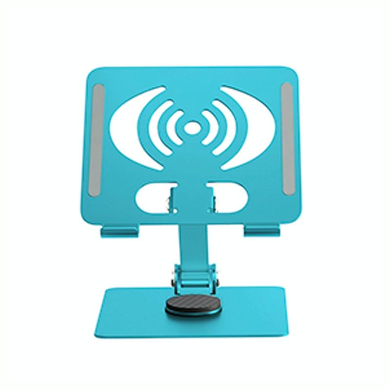 Foldable Rotating Laptop / Tablet Stand - Aluminum Alloy - Silver
