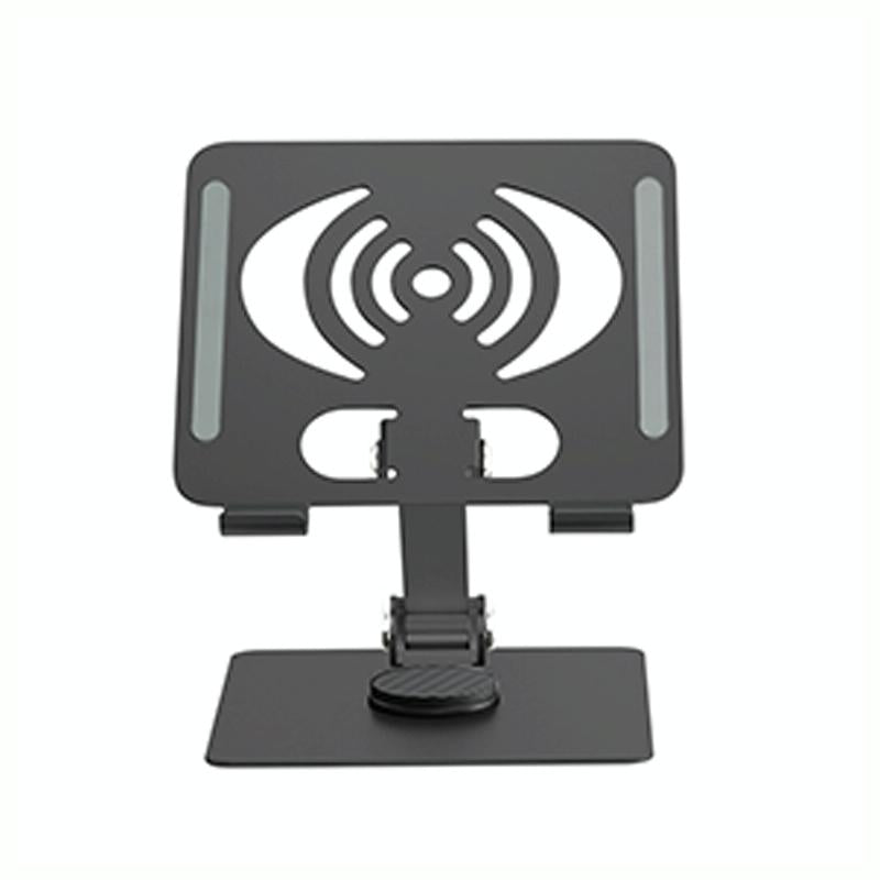 Foldable Rotating Laptop / Tablet Stand - Aluminum Alloy - Silver