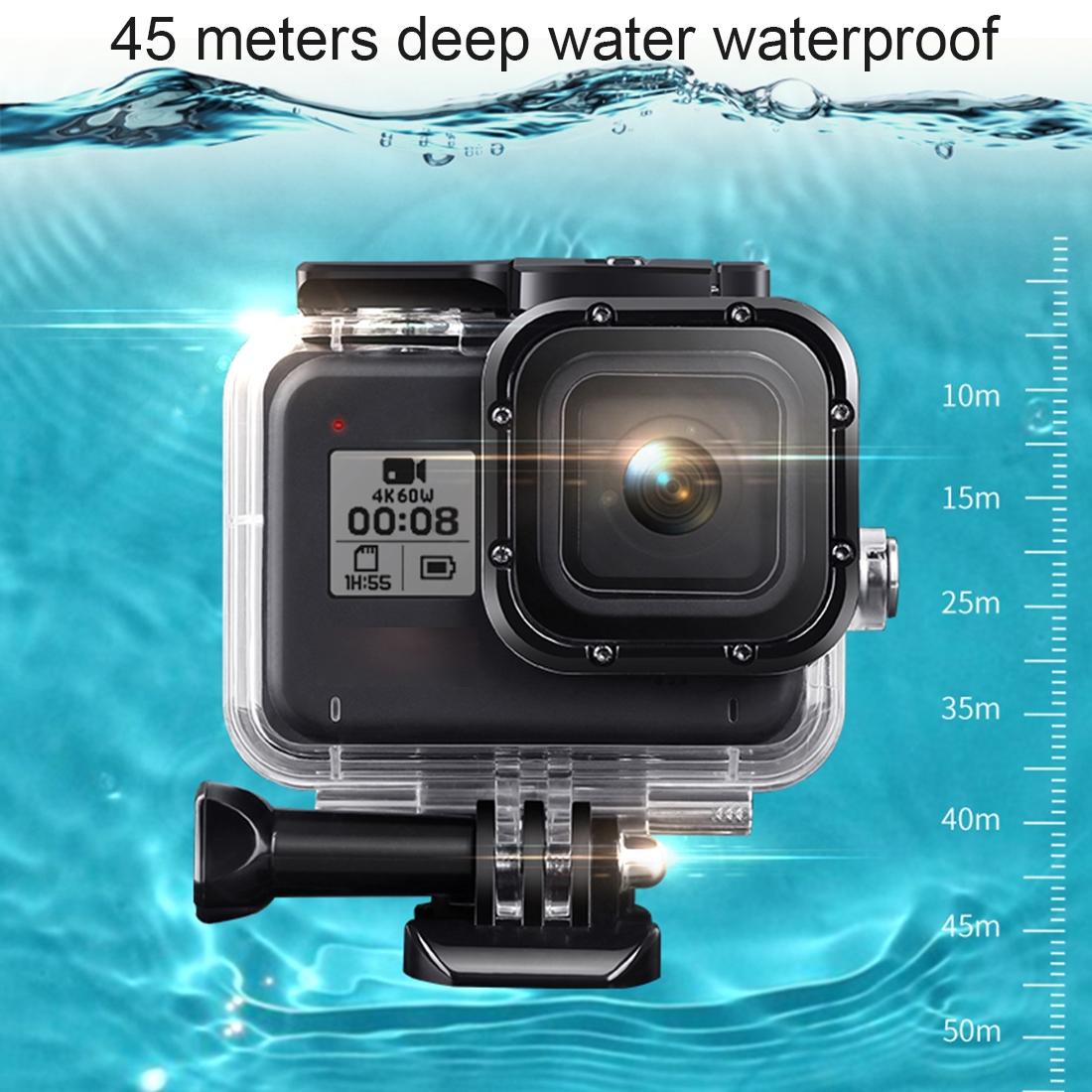 Waterproof Housing for Gopro Hero8 with Mount Filters Strap and Anti-fog Inserts