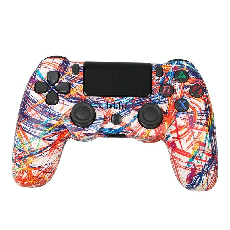 Wireless Bluetooth Game Controller for Ps4 with Dual Vibration and Light Strip - Fantastic Purple