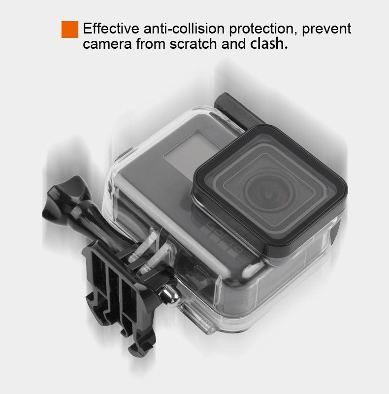 Waterproof Housing Case for Gopro Hero6 / 5 with Touch Screen Back Cover - 45m