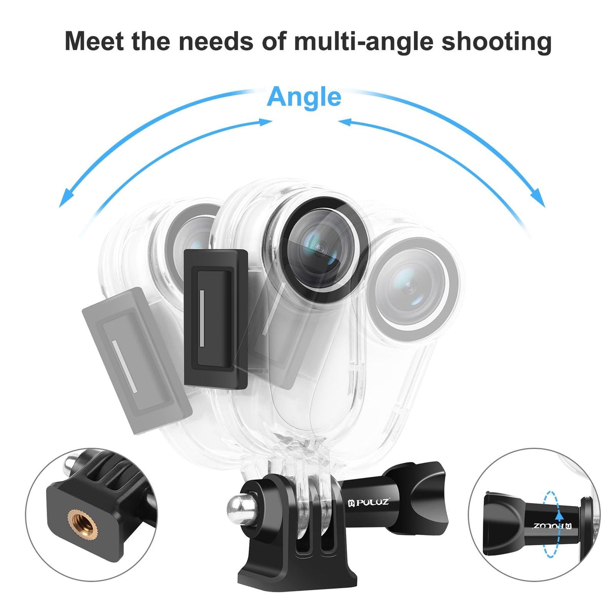 Waterproof Housing for Insta360 Go 2 with Base Adapter - 30m Depth