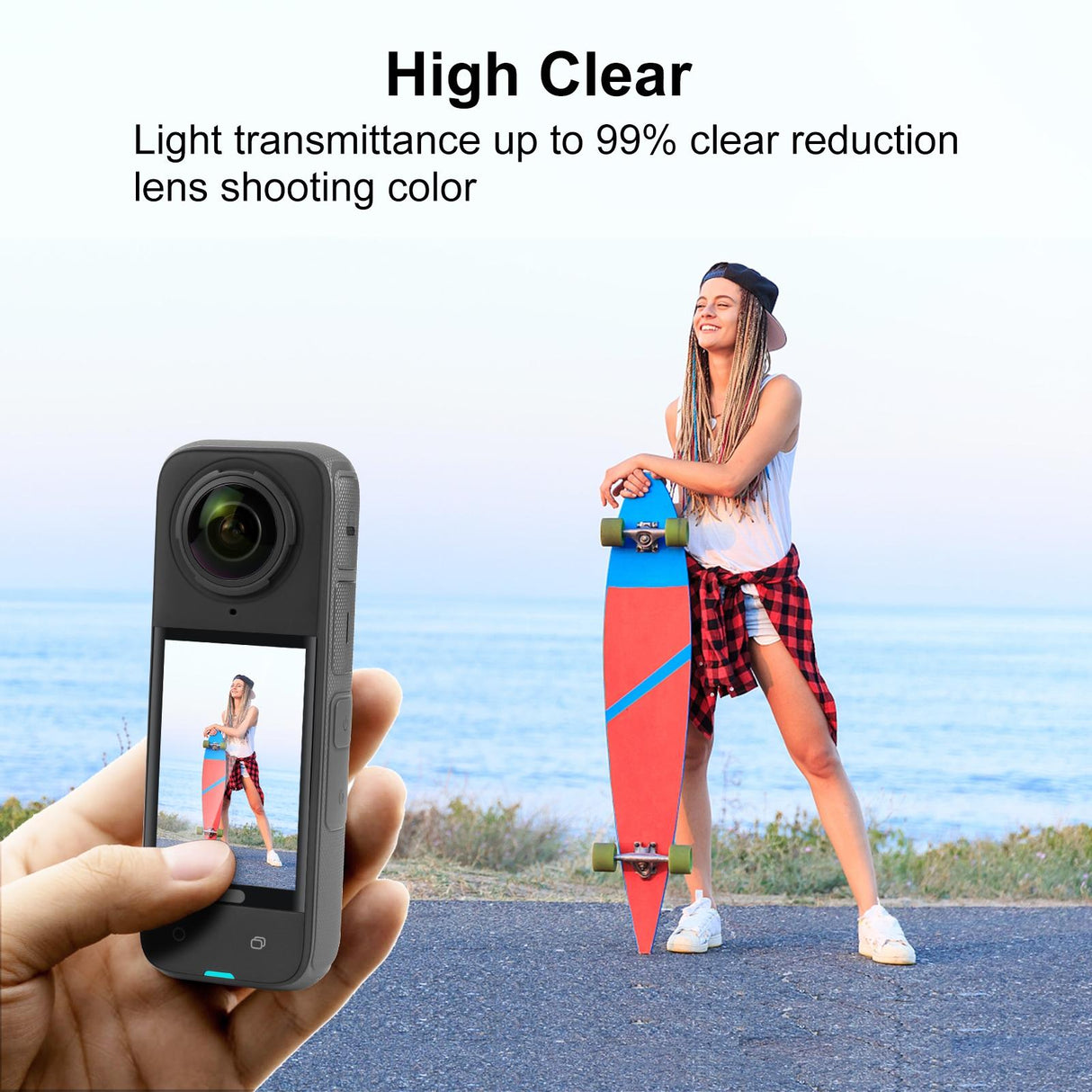 Curved Hd Tempered Glass Screen Protector for Insta360 X4 - 9h 2.5d