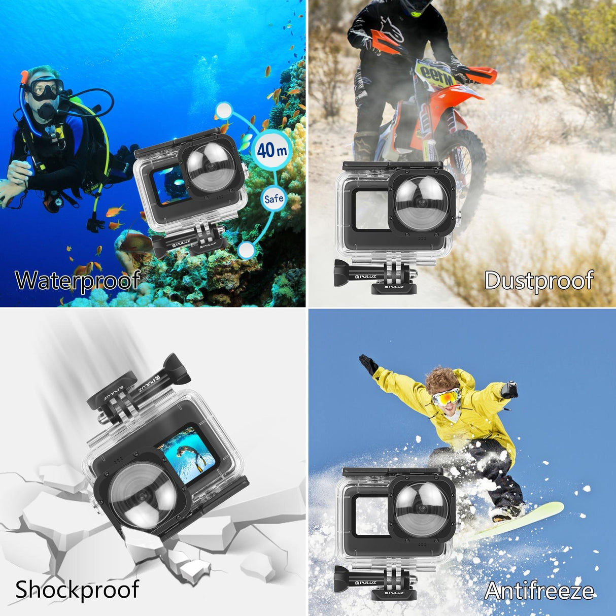 Waterproof Housing Case for Gopro Hero12 with Mount and Screw