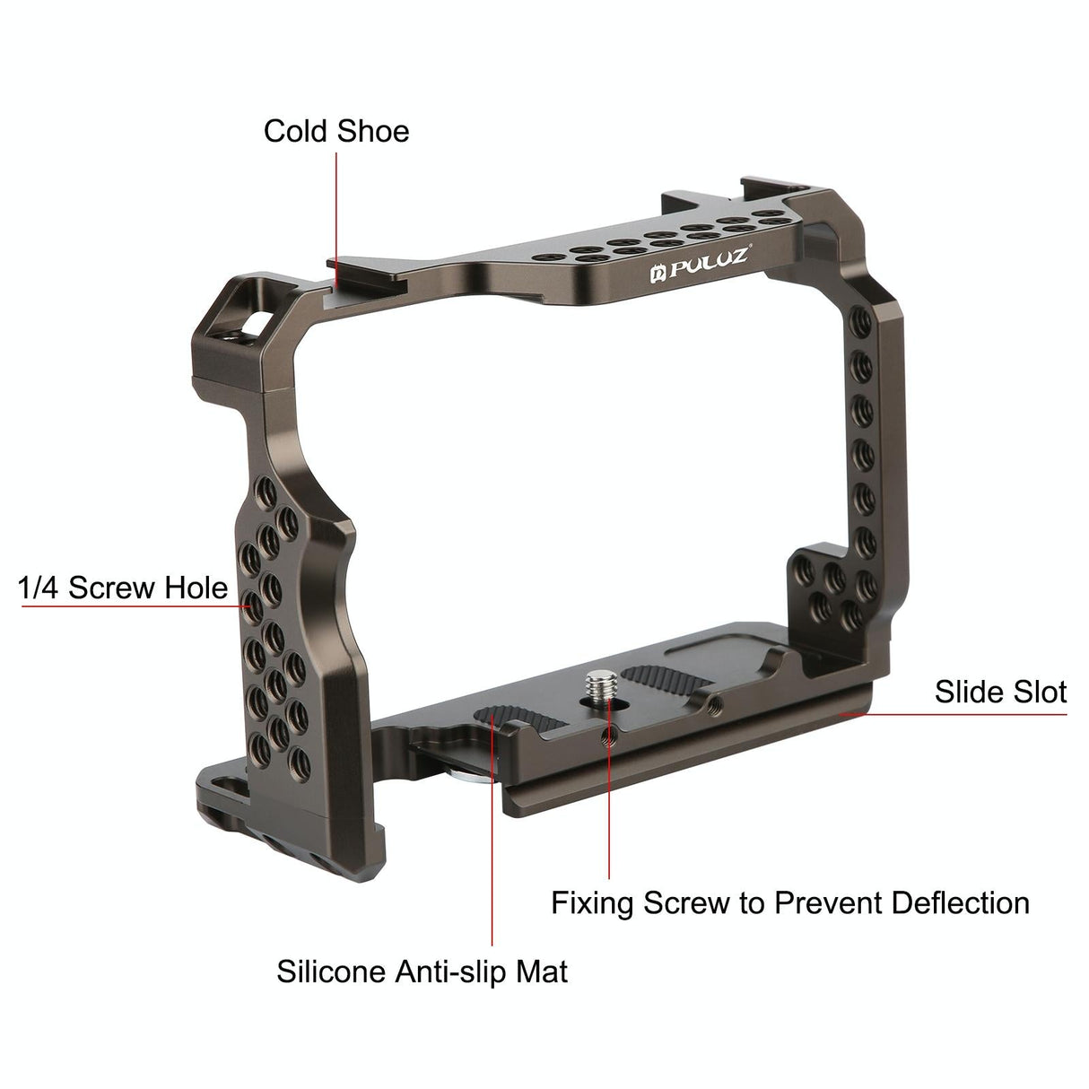 Camera Cage Stabilizer - Bronze No Handle for Sony A7 Iii / A7R Iii