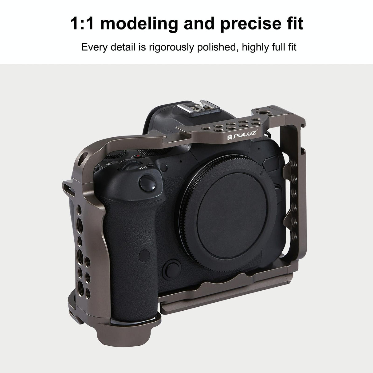 Video Camera Cage Stabilizer - Handleless Bronze for Canon Eos R5 / R6