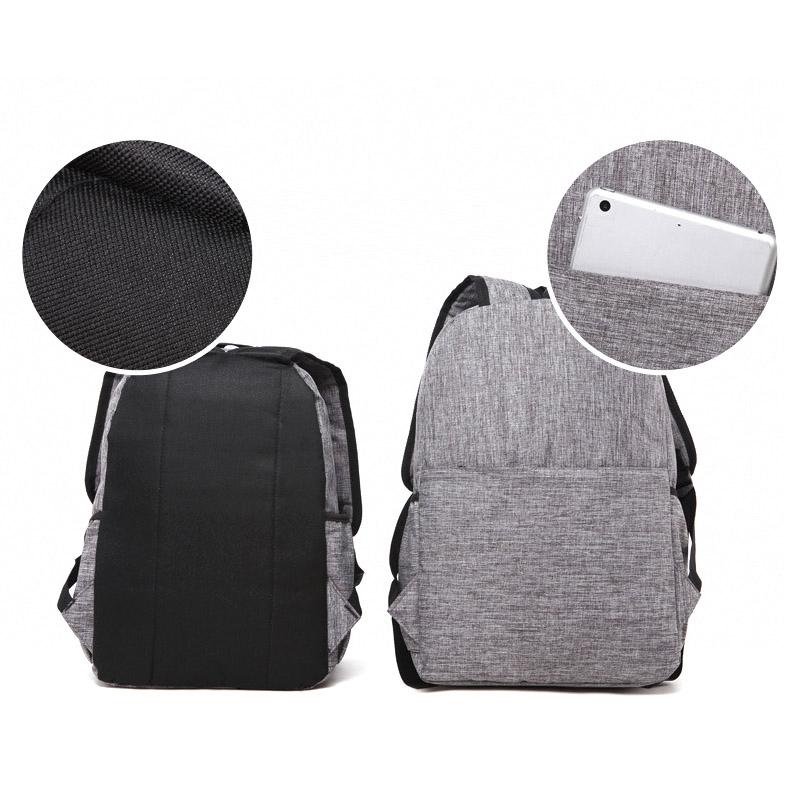 Multi-function Canvas Laptop Backpack - Fits 15.6 Macbook Samsung Sony Dell Alienware Chuwi Asus Hp - 42x29x13cm - Baby Blue