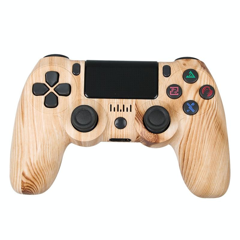 Wireless Bluetooth Game Controller for Ps4 with Dual Vibration and Light Strip - Green Eye Skull