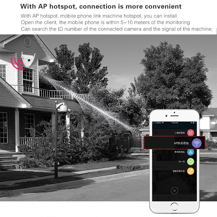 Smart Garden Camera With 2Mp Motion Detection Night Vision Voice Intercom Tf Card 42 Leds