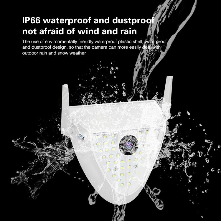 Smart Garden Camera With 2Mp Motion Detection Night Vision Voice Intercom Tf Card 42 Leds