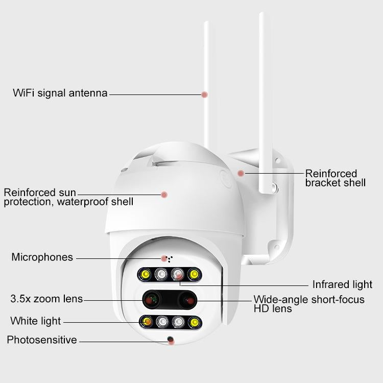 1080P Wireless Ip Camera With Motion Detection & Night Vision - Tf Card Support