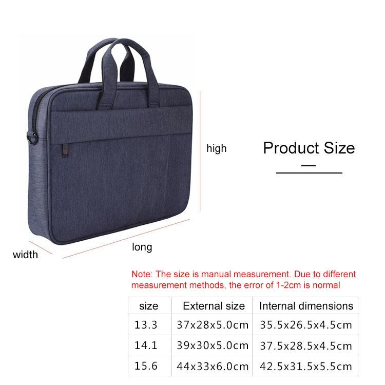 13.3 Inch Waterproof Anti-theft One-shoulder Handbag with Suitcase Belt - Navy Blue