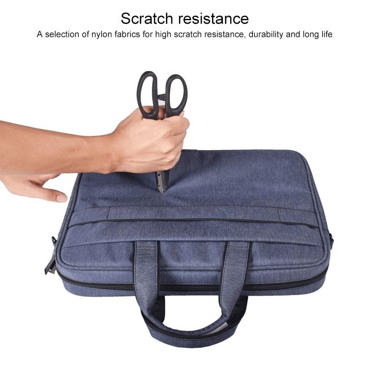 14.1 Inch Waterproof Anti-theft One-shoulder Handbag with Suitcase Belt - Navy Blue