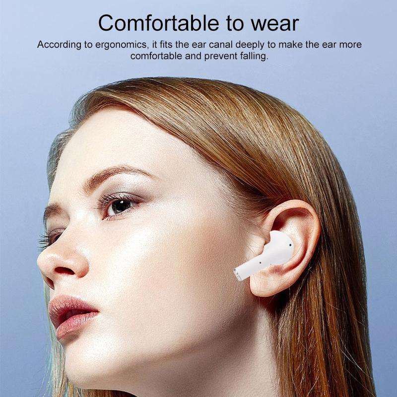 Wireless Bluetooth Earphones with Touch Display - White