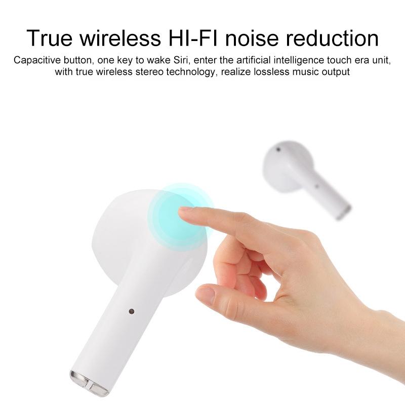 Wireless Bluetooth Earphones with Touch Display - White