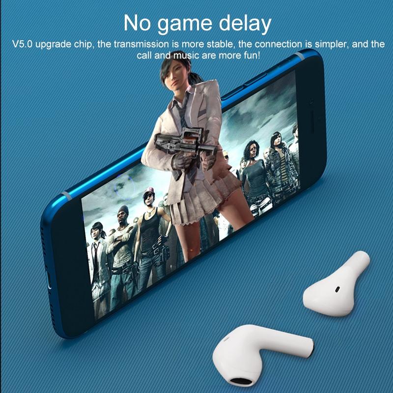 Wireless Bluetooth Earphones with Touch Display - White