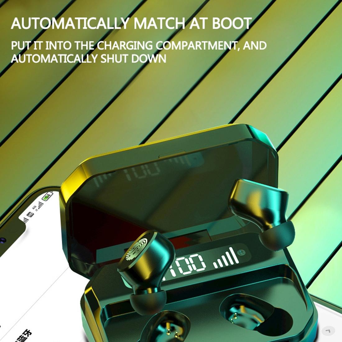 Wireless Bluetooth 5.0 Earbuds with Touch Display & Charging Case - White