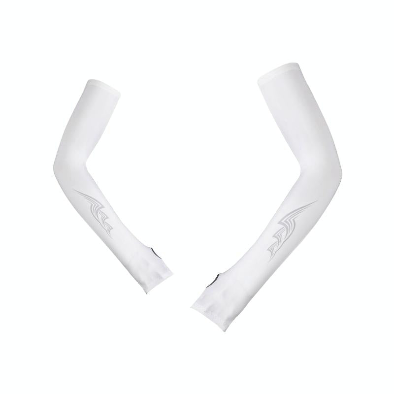 Breathable Golf Sunscreen Sleeve - Fluorescent Green - White