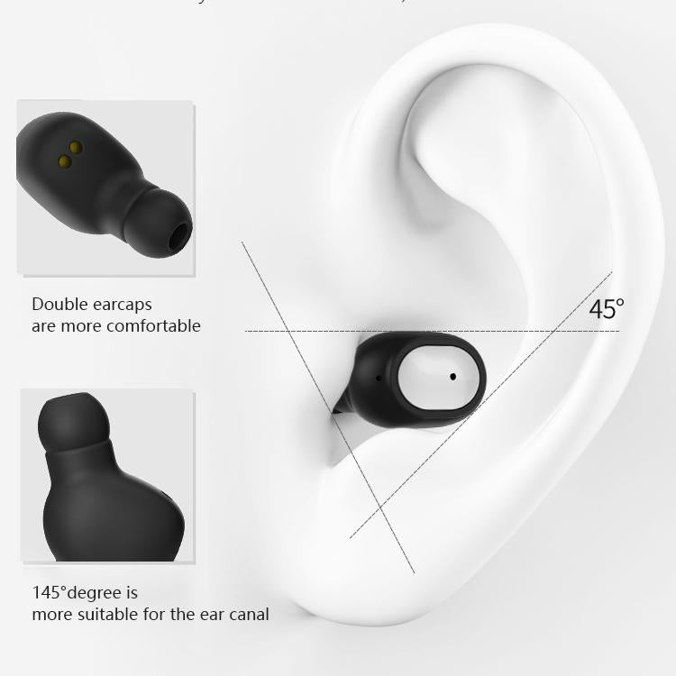 Wireless Sports Bluetooth Earphones - Binaural Stereo 5.0 - White