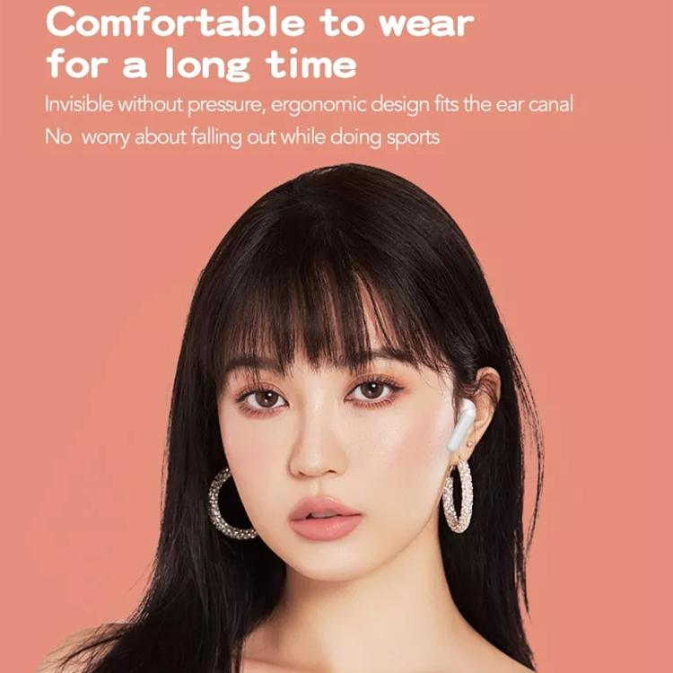 Digital Display Sports Bluetooth Earphones - Semi-in-ear - Ete-16 Tws - White