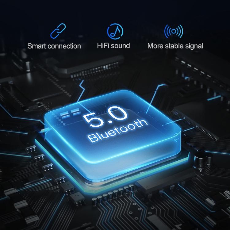 Wireless Bluetooth 5.0 Earphones - Binaural Stereo Automatic Pairing - White