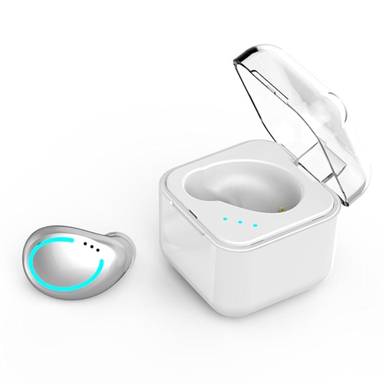 Mini Wireless Bluetooth Earphone with Charging Box - M-b8 - White