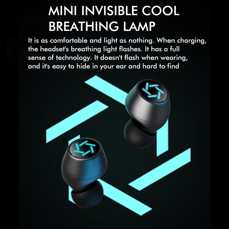 Wireless Bluetooth Earphones with Charging Box - White