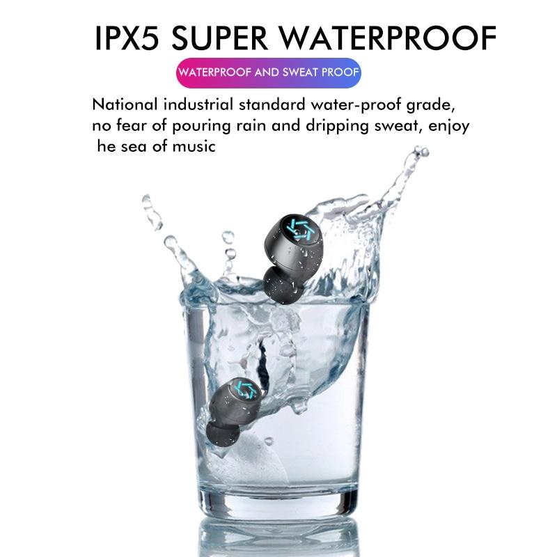 Wireless Bluetooth Earphones with Charging Box - White