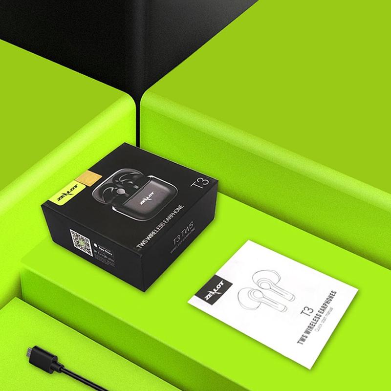 Wireless Bluetooth 5.0 Earbuds with Charging Case - T3 Tws - White