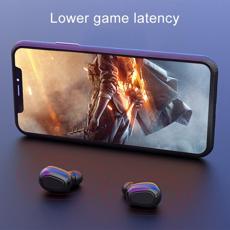 Wireless Bluetooth Earphones with 9d Sound and Charging Box - White