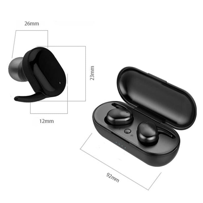 Waterproof Touch Wireless Bluetooth Earphones + Charging Box - White