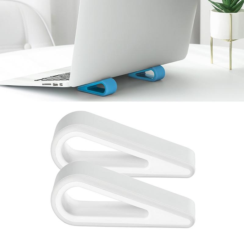 Adjustable Notebook Stand for Improved Cooling and Comfort - White