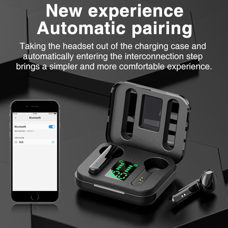 Wireless Bluetooth Earphones with Charging Box & Led Display
