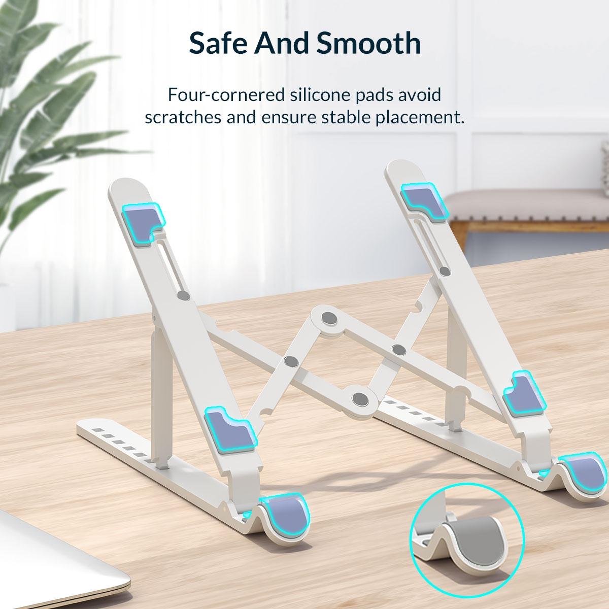 Portable Laptop Stand - Foldable - White