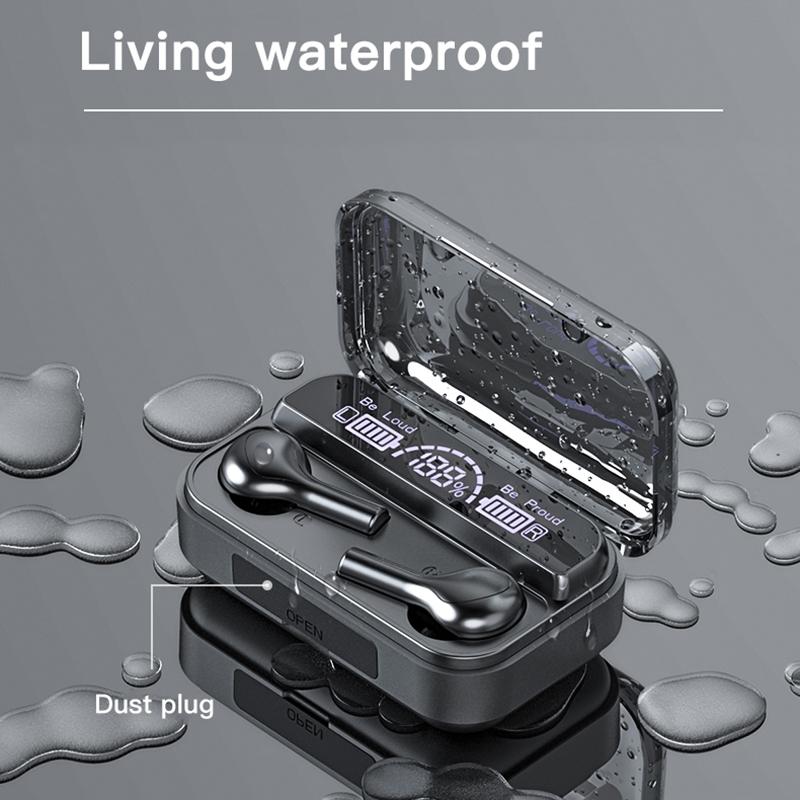 Touch Bluetooth Earphones with Noise Cancellation and Charging Box - White